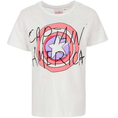 Avengers T-Shirt in Weiß Captain America Superhelden Style