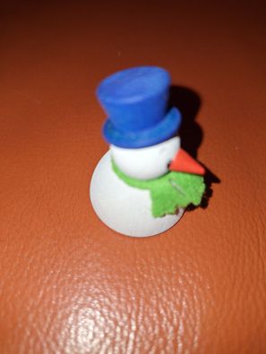 Kleiner Schneemann Miniatur Schneemann Erzgebirge, Volkskunst