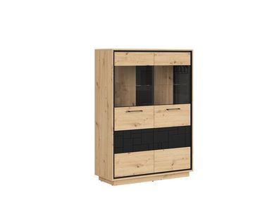 BLACK RED WHITE Highboard Pont | Kommode Sideboard | 42 x 109 x 150,5 cm, Braun