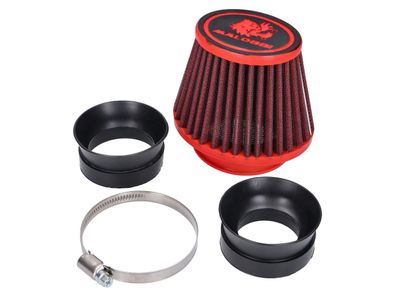 Luftfilter Malossi Red Filter E18 Racing 42 / 50 / 60mm gerade rot-schwarz für