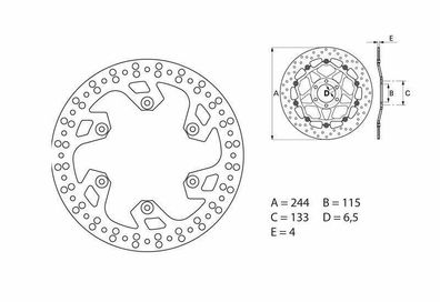 BREMBO Serie Oro Bremsscheibe starr - 68B40790