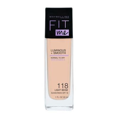 Maybelline Fit Me Luminous + Smooth Foundation 118 Light Beige, 30ml