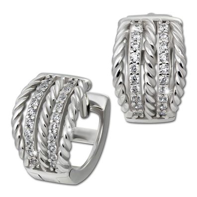 SilberDream Damen Ohrringe aus 925 Sterling Silber mit Zirkonia SDO4412W