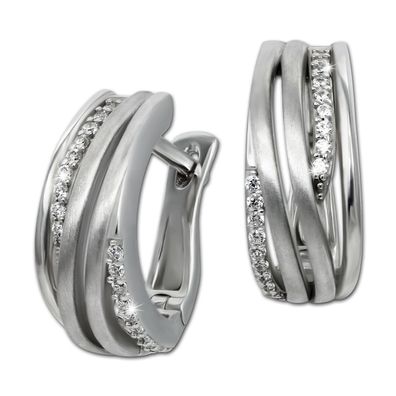 SilberDream Damen Ohrringe aus 925 Sterling Silber mit Zirkonia SDO4415W