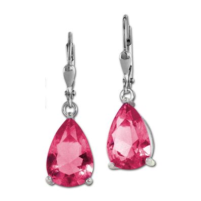 SilberDream Ohrhänger rosa Ohrringe Sterlingsilber Träne Damenschmuck SDO520P