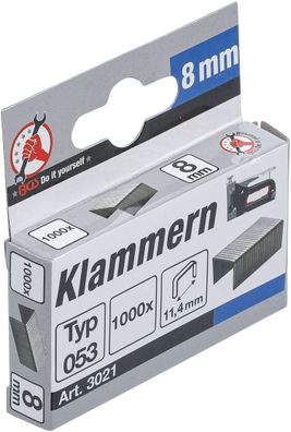 BGS-3021 | Klammern | Typ 53 | 8 x 11,4 mm | 1000 Stück