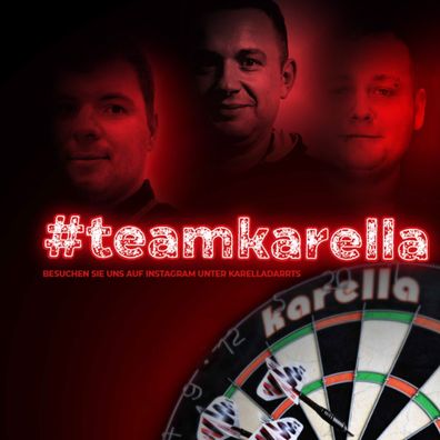 Dartboard Karella Master im Set inklusive 2 Satz Karella Steeldarts und Karella