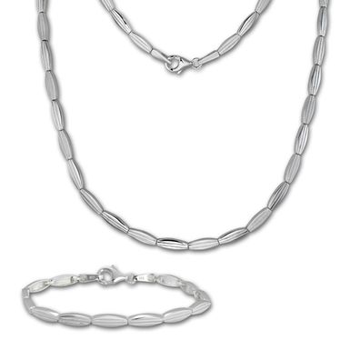 SilberDream Schmuck Set Collier & Armband für Damen Fantasie Silber SDS441J