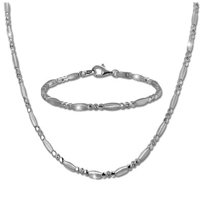 SilberDream Collier & Armband Damen Sterling Silber Zirkonia Schmuck-Set SDS458W