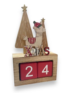 Adventskalender Alpaka - Variante: Würfel weiß