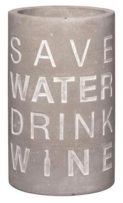 PET Vino Beton Flaschenkühler 'Save Water drink Wine, 10404 1 St