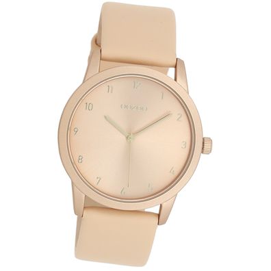 Oozoo Damen Armbanduhr Timepieces Analog Leder beige UOC11078