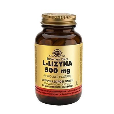 L-Lysin 500mg Kapseln - Immunsystemunterstétzung - Solgar-Qualität - 50 Stéck