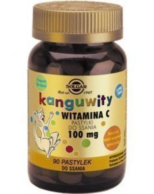 Solgar Kanguwity - Vitamin C Lutschtabletten (Orangengeschmack) fér Kinder ab 4 Jahre