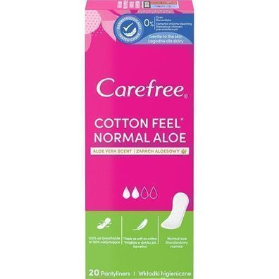 Carefree Cotton Feel Normal Wk?adki mit Aloe Vera-Duft, 20 Stk