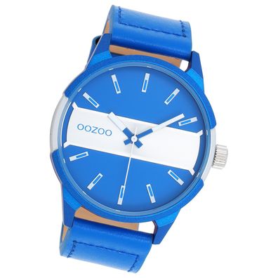 Oozoo Unisex Armbanduhr OOZOO Timepieces Analog Leder blau UOC11442