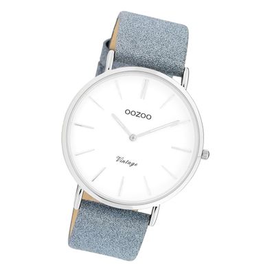 Oozoo Damen Armbanduhr Vintage Series Analog Leder grau UOC20147