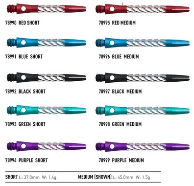 Unicorn Premier Aluminium Shaft, m/black / Inhalt 12 Stück