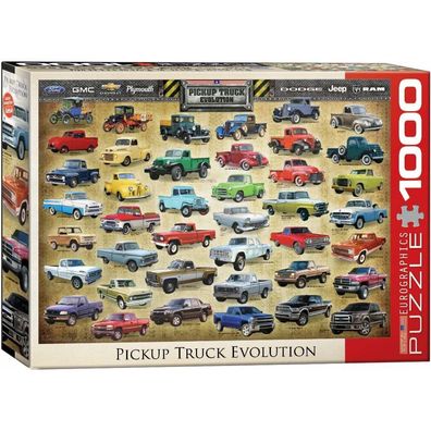 Eurographics Puzzle Evolution der Pick-ups 1000 Teile