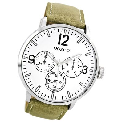 Oozoo Herren Armbanduhr Timepieces Analog Leder beige UOC7046A