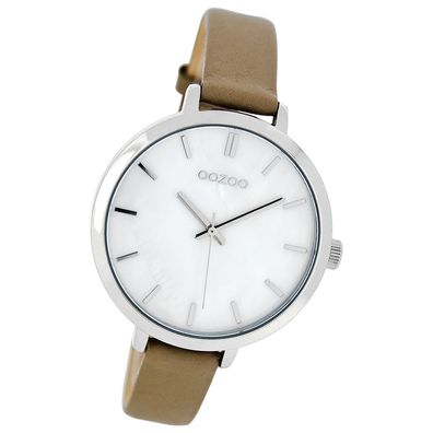 Oozoo Damen Armbanduhr Timepieces Analog Leder beige UOC8357A