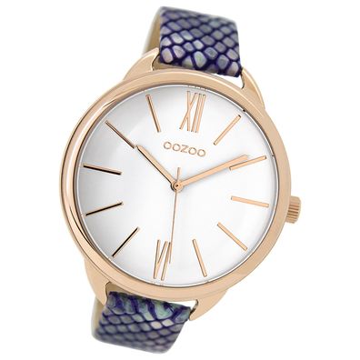 Oozoo Damen Armbanduhr Timepieces Analog Leder blau UOC9512A