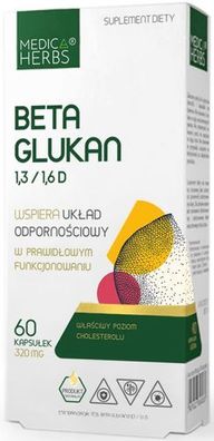 Medica Herbs Beta-Glucan 320mg 1.3 / 1.6 D Polysaccharide Immunsystem 60 Kapseln