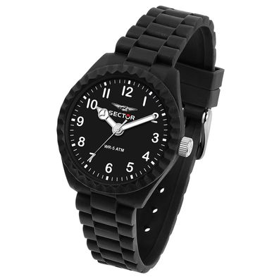 Sector Herren Armbanduhr Analog Silikonarmband schwarz USE51549006