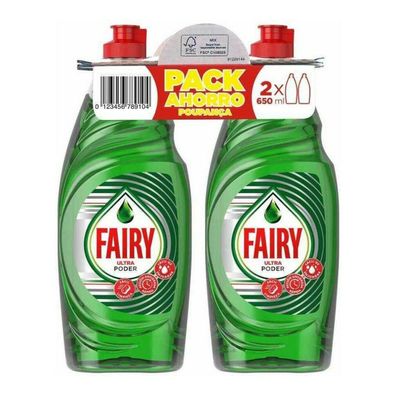 Fairy Ultra Poder Lavavajillas Concentrado Lote 2 X 650ml