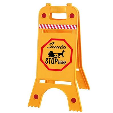 Warnaufsteller Dachaufsteller - SANTA STOP HERE - Gr. ca. 28 x 64cm - 308556-3