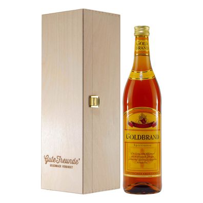 Alliance Goldbrand Spirituose mit Geschenk-Holzkiste