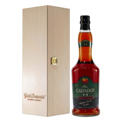 Couperne Fine Calvados V.S. mit Geschenk-Holzkiste