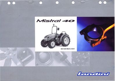 Ersatzteilliste für den Landini Traktor Mistral 40 Ungebraucht