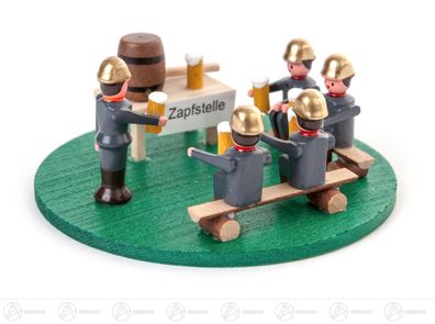 Miniatur Zapfstelle H=ca 2,5 cm NEU Erzgebirge Weihnachtsfigur Holzfigur