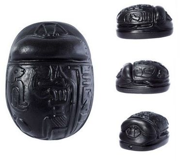 Skarabäus schwarz Resin Glückskäfer Sonnengott Ägypten NEU