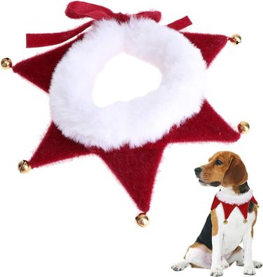 Weihnachtliches Hundehalsband mit Glöckchen (M)