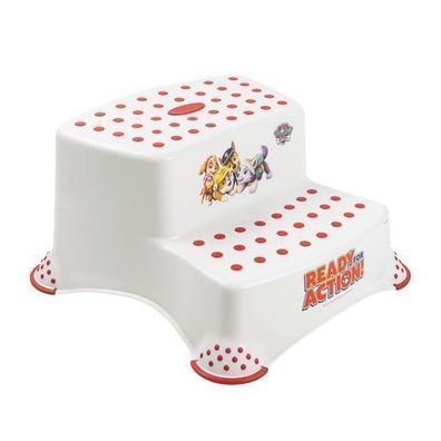 Keeeper Kinder Tritthocker zweistufig mit Anti-rutsch-Funktion Paw Patrol weiß