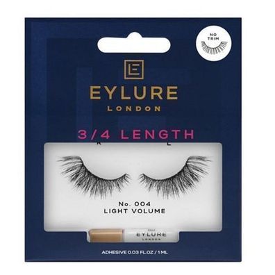 Eylure 3/4 Länge Wimpern Kénstliche Wimpern mit Kleber Verdichtungseffekt Nr. 004