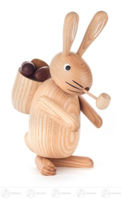 Ostern &amp; Frühjahr Räucher-Hase mit Eierkorb natur B= x H=ca 13 cmx17,5 cm NEU