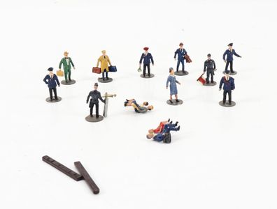 Merten H0 Figuren 12-tlg. Eisenbahn-Personal Bahnpersonal Reisende Sitzende 1:87