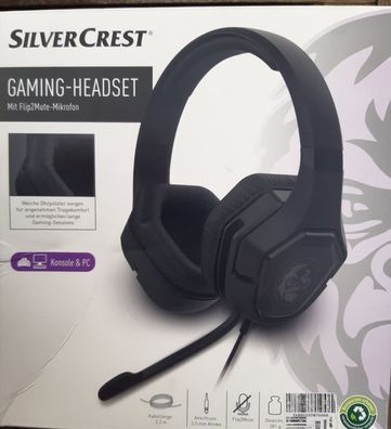 SILVERCREST® Gaming Headset kabelgebunden mit Flip2Mute-Mikrofon