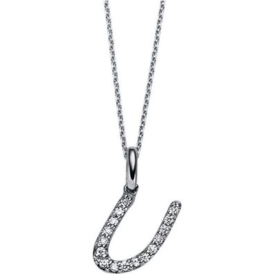 Diamantcollier Collier - 14K 585/- Weissgold - 0.06 ct. - 4C337W4-1