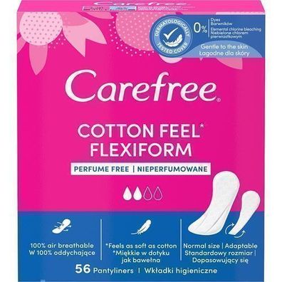 Carefree Cotton Feel Flexiform, 56 Stk, unparfümiert