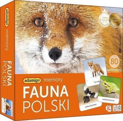 Adamigo Fauna Polski Memory - Kartenspiel 40 Paare