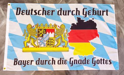 Fahne Flagge Bayern - Bayer durch die Gnade Gottes - 90 x 150 cm