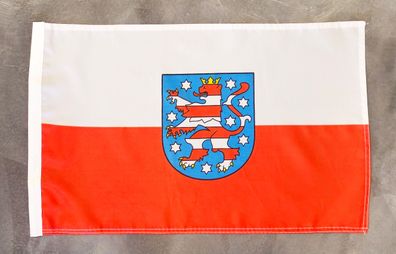 Fahne Flagge Thüringen Stockfahne - 30 x 45 cm