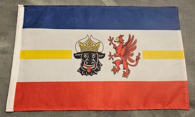 Fahne Flagge Mecklenburg Vorpommern Stockfahne - 30 x 45 cm