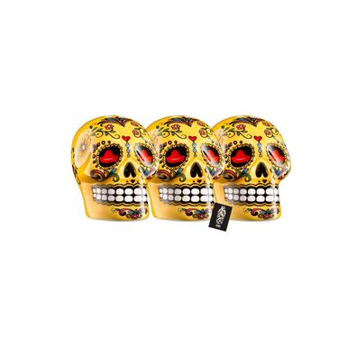 Sierra Tequila 3er-Set Salz / Zimtstreuer 3 x Skull Gelb