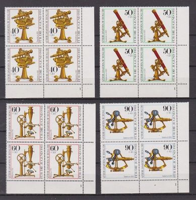 Berlin 1981 postfrisch MiNr. 641644 4er Block Ecke oben rechts Optische Instrumente