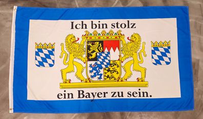 Fahne Flagge Bayern - Ich bin stolz ein Bayer zu sein - 90 x 150 cm